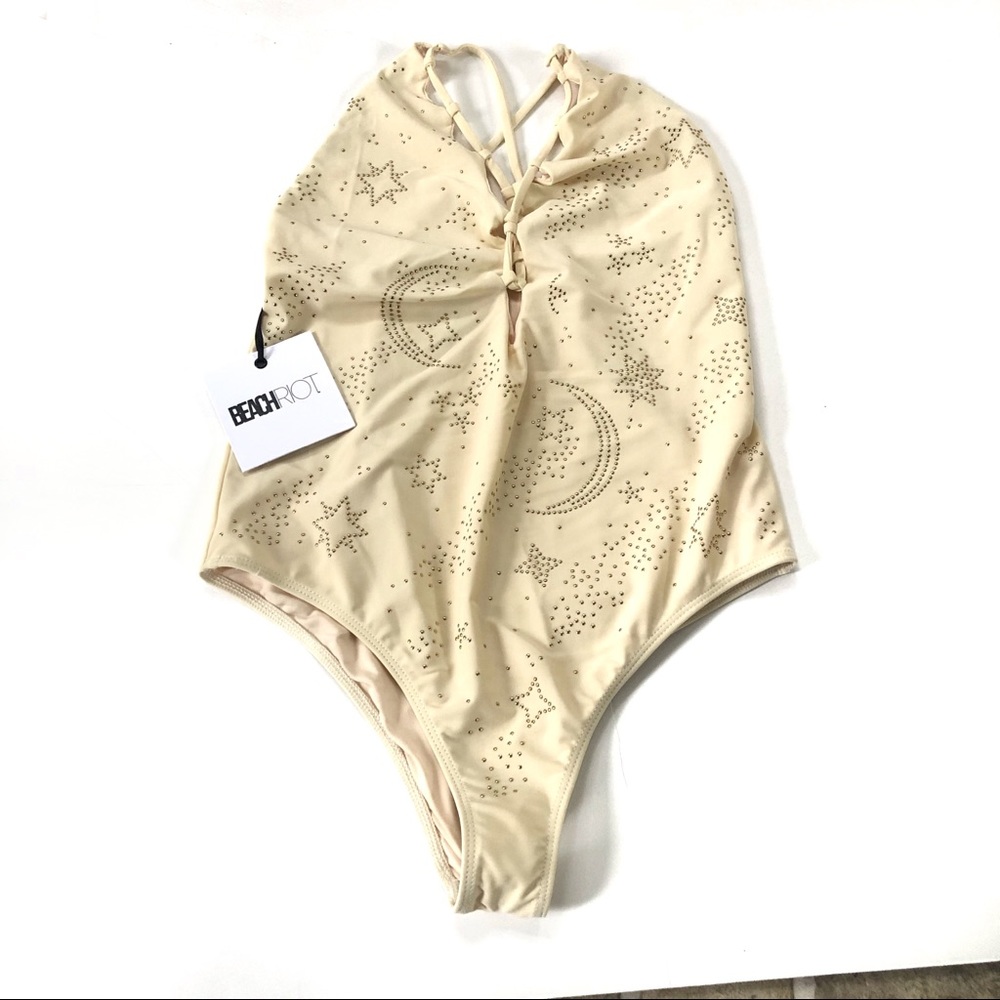 Beach Riot Nicolette One Piece Ivory Swimsuit - Picture 2 of 6